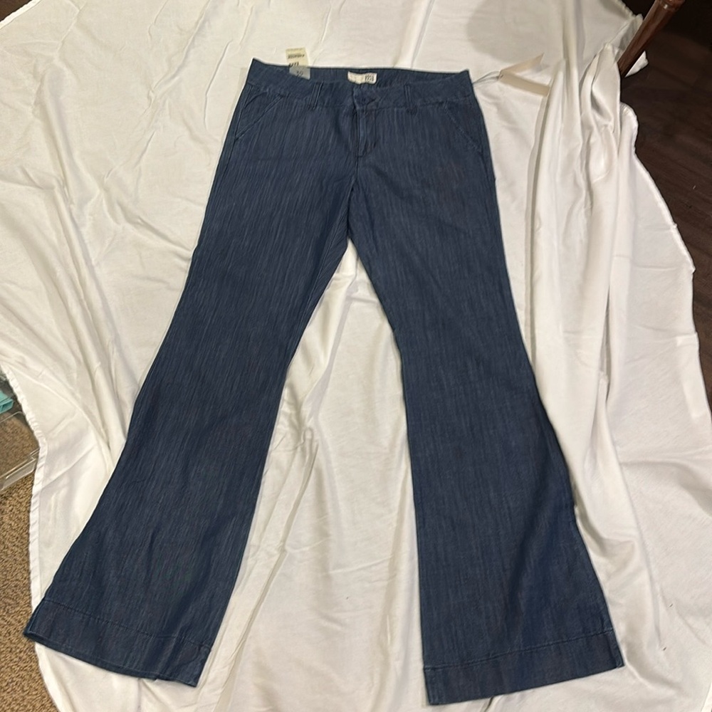 David KahnJeans KatharineTrouser Wide Leg lightweight Denim MonacoBlue SZ30(e36)